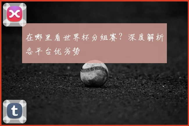 在哪里看世界杯分组赛?深度解析各平台优劣势